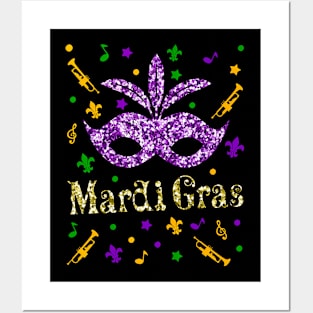 Mardi Gras 2020 Girls Mask Beads New Orleans Party Posters and Art